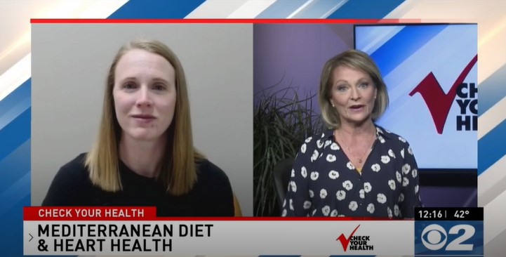 Two women talking about Mediterranean diet and heart health