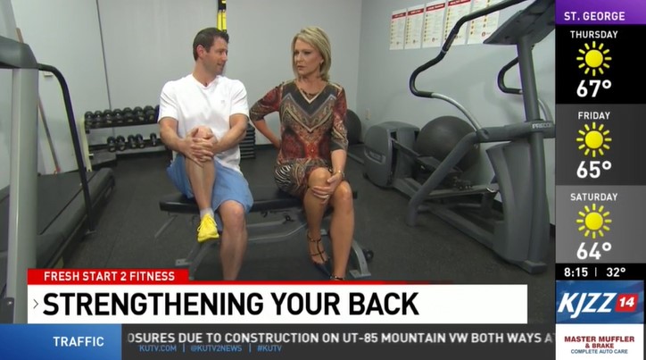 Man and woman talk about strengthening your back