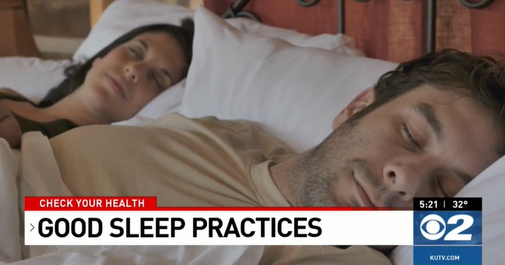 A man and woman showing good sleep practices